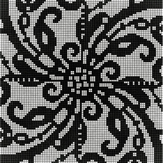 Picture of Bisazza Mosaico - Decori Opus Romano - Embroidery Black