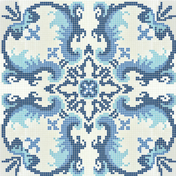 Picture of Bisazza Mosaico - Decori Opus Romano - Olimpia Olimpia Blue