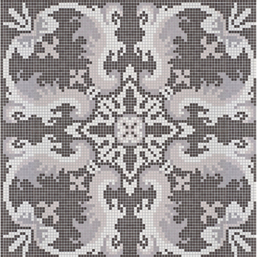 Picture of Bisazza Mosaico - Decori Opus Romano - Olimpia Olimpia Dark Grey