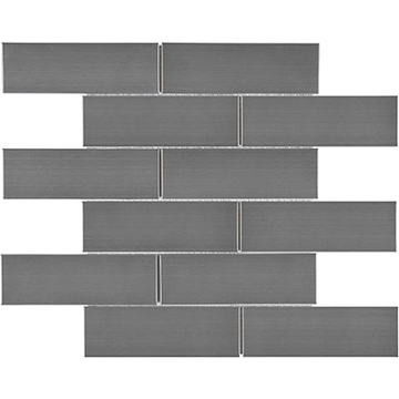 Picture of Anatolia Tile & Stone - Stainless Steel Brick Mosaic Brick 2 x 6