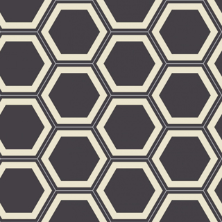 Picture of Bisazza Mosaico - Cementiles Decorations Hex Honey Nero