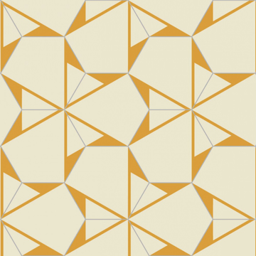 Picture of Bisazza Mosaico - Cementiles Decorations Hex Plisados Ambar