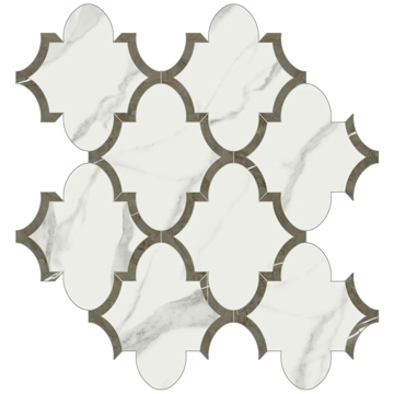 Picture of Anatolia Tile & Stone - Mayfair Mosaics Statuario Venato Arabesque