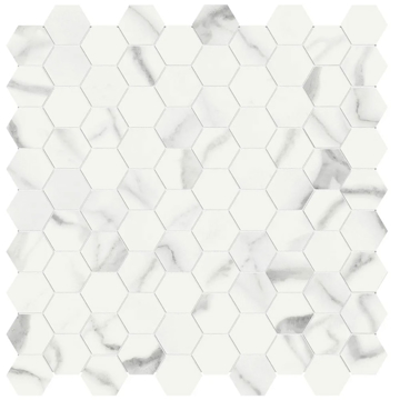 Picture of Anatolia Tile & Stone - Mayfair Mosaics Statuario Venato Hexagon