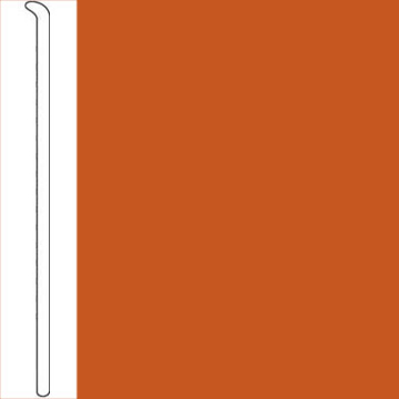 Picture of Johnsonite - Baseworks ThermoSet 2 1/2 Toeless Wall Base Tangerine Tango