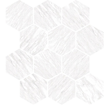 Picture of Milestone - Marbles Mosaic Hexagon Matte Volakas Silk