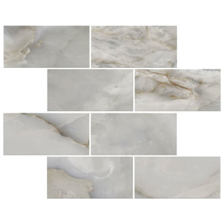 Picture of Florim USA - Onyx Mosaic Brick Polished Dark Grey