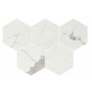Picture of Florim USA - Luxury Hexagon Mosaic Matte Calacatta