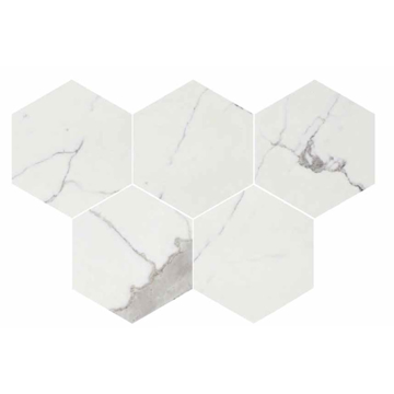 Picture of Florim USA - Luxury Hexagon Mosaic Matte Calacatta