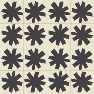 Picture of Bisazza Mosaico - Cementiles Decorations Square Asterisque BW