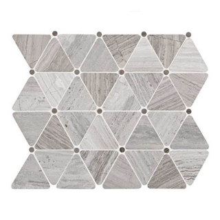Picture of Daltile - Limestone Mosaics Unique Shapes Chenille White Triangle