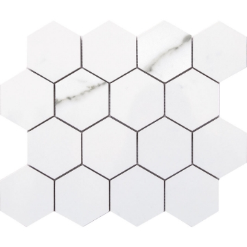 Picture of Happy Floors - Statuario Large Hexagon Mosaic Statuario Natural