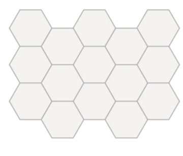 Picture of Happy Floors - Blanco Large Hexagon Blanco Polished