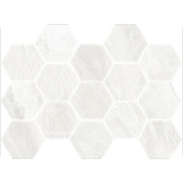 Picture of Happy Floors - Bernini Hexagon Mosaic Ice Polished