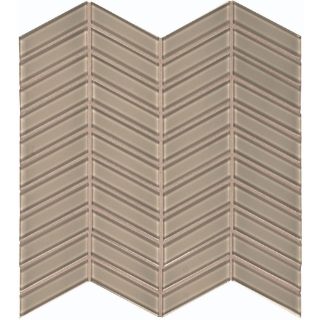 Picture of Tesoro - Element Glass Mosaic Chevron Smoke