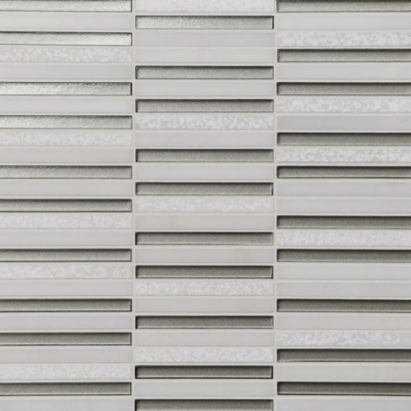 Picture of Bedrosians - Kaikos Stacked Mosaic Grey Oriental White