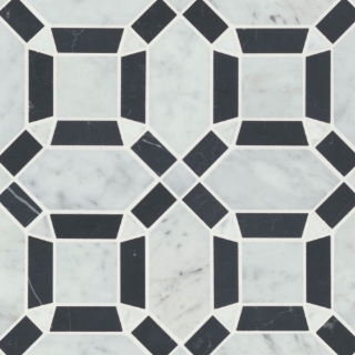 Picture of Bedrosians - Matisse 1 White Carrara/Nero Marquina
