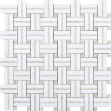 Picture of Tesoro - Sliced Basketweave Ming Green Thassos