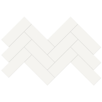 Picture of Tesoro - Soho Herringbone Mosaic Canvas White Glossy