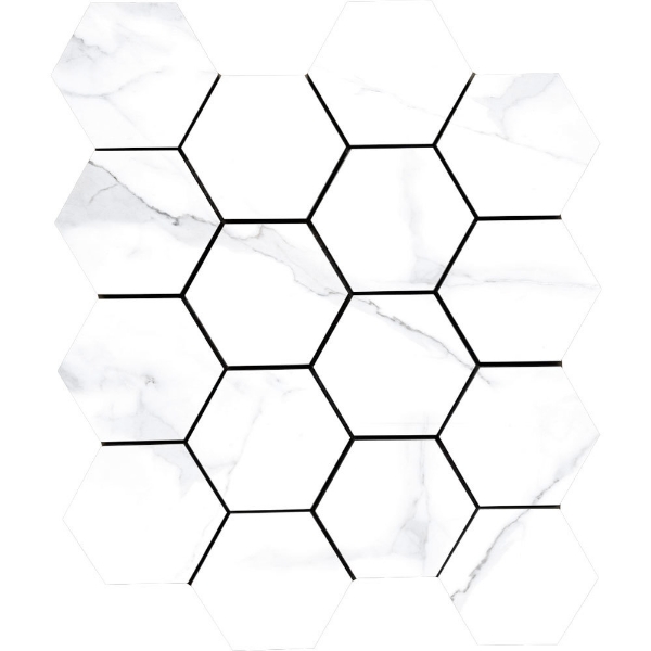 Picture of Tesoro - Lucca Hexagon Mosaic Statuario Polished
