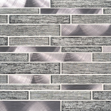 Picture of MS International - Decorative Blends Mosaic Interlocking 12 x 12 Volcanic Luxe