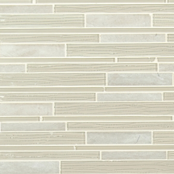 Picture of MS International - Decorative Blends Mosaic Interlocking 12 x 12 Snowcap Blend
