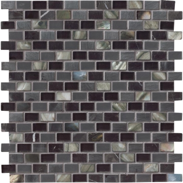Picture of MS International - Decorative Blends Mosaic Mini Brick Midnight Pearl