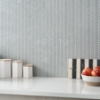 Picture of SOHO Studio Corp - Motek Herringbone Mosaic Polished Sky Blue