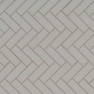 Picture of MS International - Retro Mosaic Glossy Gray Herringbone