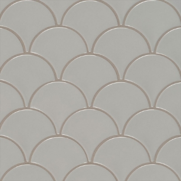 Picture of MS International - Retro Mosaic Glossy Gray Scallop
