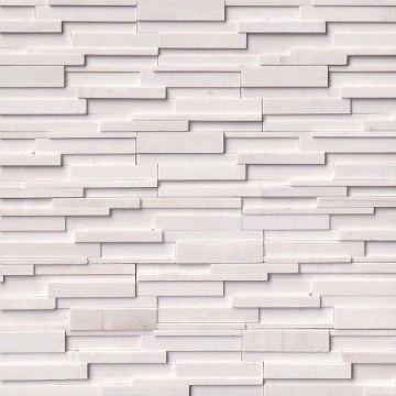 Picture of MS International - RockMount Stacked Stone Panels 3D 6 X 24 Arctic White