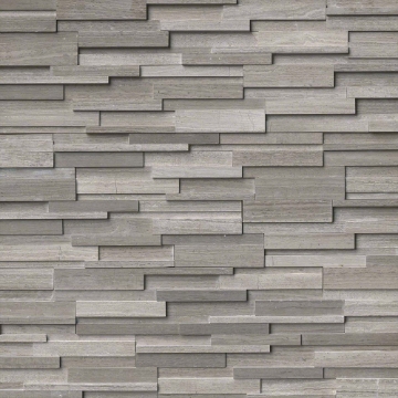 Picture of MS International - RockMount Stacked Stone Panels 3D 6 X 24 Gray Oak