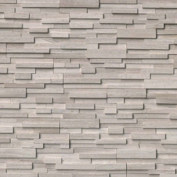 Picture of MS International - RockMount Stacked Stone Panels 3D 6 X 24 White Oak