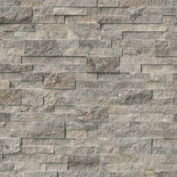 Picture of MS International - RockMount Stacked Stone Panels 6 X 24 Silver Travertine