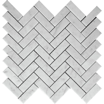 Picture of MiR Mosaic - Marbella Herringbone Carrara Polished