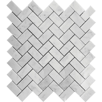 Picture of MiR Mosaic - Marbella Herringbone Carrara 1 x 2