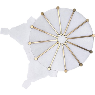 Picture of MiR Mosaic - Rockefeller Sunburst White