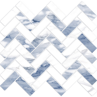 Picture of MiR Mosaic - Arya Herringbone Statuario Blue