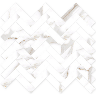 Picture of MiR Mosaic - Arya Herringbone Statuario Platina