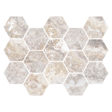 Picture of MiR Mosaic - Imperial Hexagon Mosaic Ridge White