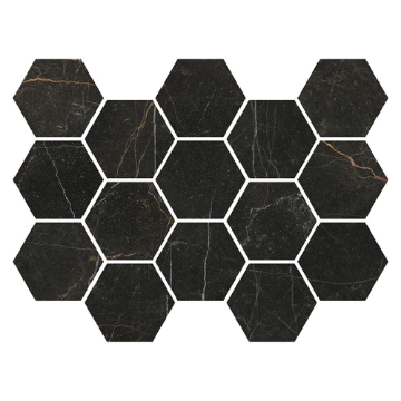 Picture of MiR Mosaic - Imperial Hexagon Mosaic Gold Nero