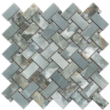 Picture of MiR Mosaic - Imperial Basketweave Mosaic Onyx Green
