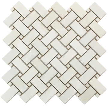 Picture of MiR Mosaic - Imperial Basketweave Mosaic Onyx White