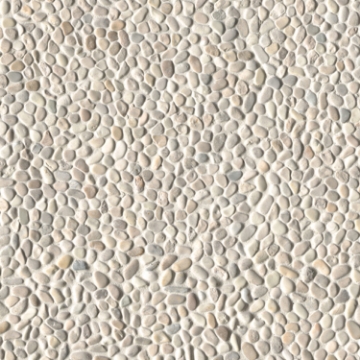 Picture of MS International - Rio Lago Pebble Mosaics 12 X 12 Tumbled Ivory White