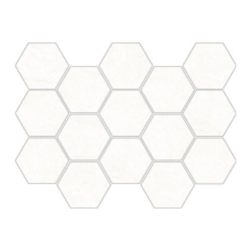 Picture of Happy Floors - Naica Hexagon Mosaic Bianco