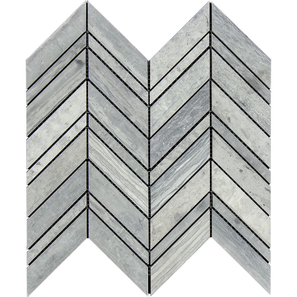 Picture of Tesoro - Haisa Blue Mosaic Multi-Width Cheron Mixed Honed Polished