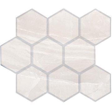 Picture of American Wonder Porcelain - Era Hexagon Mosaic Elegant White Polished
