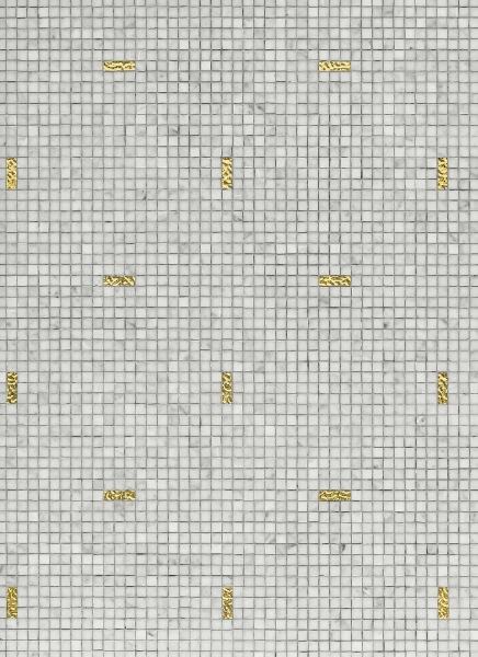 Picture of Bisazza Mosaico - Marmosaico Palestro Bianco Oro Giallo
