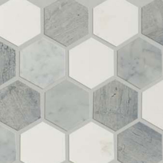 Picture of Shaw Floors - Estate Mosaic Hexagon Bianco Blue