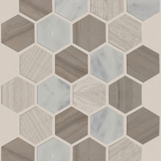 Picture of Shaw Floors - Estate Mosaic Hexagon Bianco Rockwood